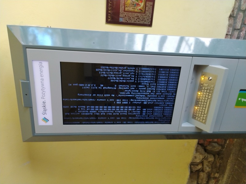 Kernel panic on a public information kiosk